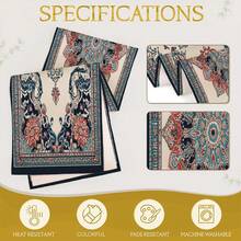 1pc Bohemian Blue Table Runner, Rectangular Polyester Tablecloth, Suitable For Dining Table, Coffee Table, Home Decor, Daily Use And Party Celebration - Blue and White - View 6