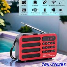 Portable Mini Bluetooth FM Radio Solar Powered Wireless Speaker, Supports USB & TF Card Emergency Playback - View 6