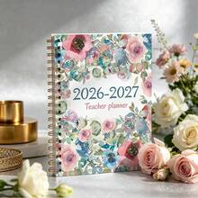 1 cuốn sổ kế hoạch giáo viên năm học 2026-2027, kích thước 5.5" x 8.3": Công cụ lập kế hoạch hàng tháng, quản lý mục tiêu học tập, quản lý thời gian cá nhân; Bao gồm các trang ghi chú trống, lịch tháng, danh sách việc cần làm, tổng quan hàng năm; Thích hợp cho trường học, văn phòng, nhà riêng và sử dụng cho giáo viên. - Hoa năm 2026-2027 - Xem 6