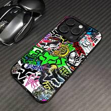 stickers neon colourful extreme sports.funda de teléfono Fundas compatibles con ,Apple,VIVO,OPPO,,, y Honor.Fabricadas en silicona TPU,ofrecen protección contra golpes y caídas.regalos para mamá - Negro - Ver 3