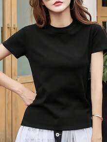 Plus Size T-Shirts - Black - View 6