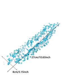 1 chiếc băng đô cài tóc sang trọng màu xanh hồ đính ngọc trai dành cho nữ, thích hợp cho các buổi dạ hội, cuộc thi sắc đẹp, lễ tốt nghiệp, dạ hội, phù dâu, chụp ảnh, các dịp công sở nhẹ nhàng. - cái hồ màu xanh - Xem 2