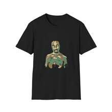 Camiseta Gráfica con Retrato Militar de Camuflaje Negro - Negro - Ver 1