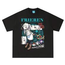 Frieren Anime T-Shirt - Beyond Journey's End Fern Frieren, Clothing For Men And Women, Harajuku Fashion, Summer Short Sleeve Cotton T-Shirts - 款式 - 查看 1