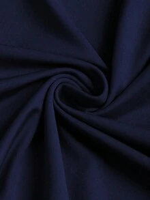 Nueva camiseta casual de primavera/verano para mujer, de estilo elegante y chic de la calle, con hombro asimétrico, ajuste delgado, deportiva, versátil y cómoda - Azul marino - Ver 4