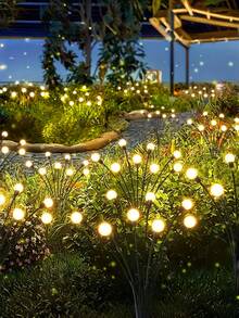 Solar Firefly Lights, 2/4 Sets, 8 Lights Per Set, Weather-Resistant Outdoor Garden Path Lights, Suitable For Patio And Yard, Easy Installation, IP65 Waterproof, Ideal For Outdoor Lawn Wedding Decoration And Night Proposal Setup - Firefly - View 4