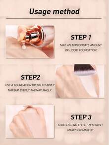 Professional Wide-Angle Foundation Brush Rectangular Bristles Suitable For All Skin Types, Fragrance-Free Synthetic Fiber Makeup Tool With Wide Brush & Palm For Contouring, Blending, Powder/ Foundation Application - Ideal For Skin - Black - View 6