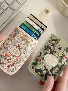 Slide-Out Large Capacity Card Holder, Creative ID Card Case, Multi-Slot Anti-Demagnetization Compact Ultra-Thin Card Wallet - Multicolor - View 3