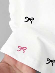 Nuevas llegadas de verano, chaqueta casual versátil, diseño gráfico con rhinestones, camiseta ajustada para mujer, cómoda de llevar, adecuada para uso diario, al aire libre, de compras, citas - Blanco 2 - Ver 4