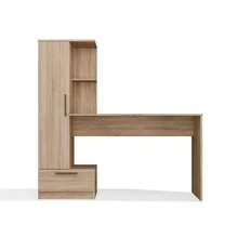 Multifunctional Desk With Integrated Bookshelf And Tall Cabinet, Minimalist Home Computer Workstation For Bedroom Or Study, Writing Desk With Drawer And Side Storage For High-Capacity Organization, Available In Three Colors. - Table - View 1