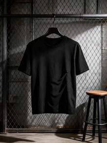 Camiseta vintage de la mitología griega de Medusa, diseño misterioso y aterrador, corte regular, cuello redondo, 100% algodón puro de 180 gramos, unisex, adecuada para uso casual y deportivo. - Negro - Ver 2
