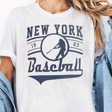 Cute Premium Unisex Casual T-Shirts, New York City T-Shirt, Baseball T-Shirt, New York City T-Shirt - 白色 30 - 查看 6