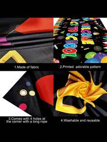 1pc - Welcome Back To School Classroom Decorative Backdrop Baby Shower. - Multicolor - View 3