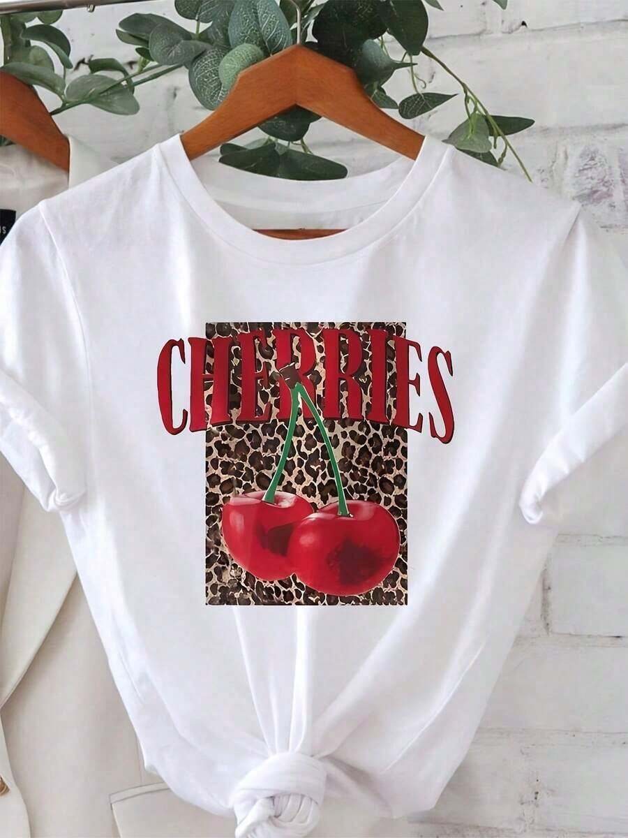 1 Piece Women's Inspirational T-Shirt With Puerto Rican Cultural Print, Short Crew Neck - White, Lightweight, For Spring And Summer, Casual Holiday Design With Fantasy And Iconic Phrases - Machine Washable, Comfortable, 180g 100% Cotton. - 白色 - 查看 1
