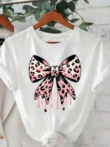 Camiseta Casual de Manga Corta con Cuello Redondo para Mujer, con Estampado Gráfico de Palmeras de Los Ángeles, California UCJT - Blanco - Ver 3
