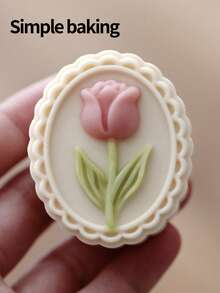 1 Set Floral Pattern Baking Molds, Suitable For Birthday Gifts, Handmade DIY Cookie Molds, Cakes, Cookie Stamps, Holiday Party Mooncakes, Bean Paste Cookies Baking Tools, Vintage Frame Pattern Including Tulips, Anemones And Roses Pattern Cookie Molds, Valentine's Day Cookie Cutters, Baking Production Tools. Arabic Mooncake Molds, Creative Gifts, Exquisite Baking Cutters - View 9