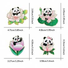 1 chiếc ghim cài áo hình gấu trúc hoa sen dễ thương bằng men sứ với hiệu ứng dầu nhỏ giọt, thích hợp làm quà tặng cho bạn bè và đồng nghiệp, quà lưu niệm hoạt hình, huy hiệu sáng tạo. - Nhiều màu - Xem 11