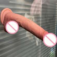 Realistic Dildo Lifelike Thick Silicone Butt Plug Sextoy With Suction Cup Real Penis Hands-Free Play Beginners Adult Sex Toys For Men Women Couples - L - 查看 6