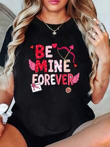 Camiseta de manga corta 100% para mujer - Blusa de uste hoado y cuello redondo adecu para uso diario y eventos festivos, camiseta casual ligera con entrega local, lavable a máquina, atuendos de primavera verano (sin transparencia, para todo tipo de cuerpo) - Negro - Ver 2