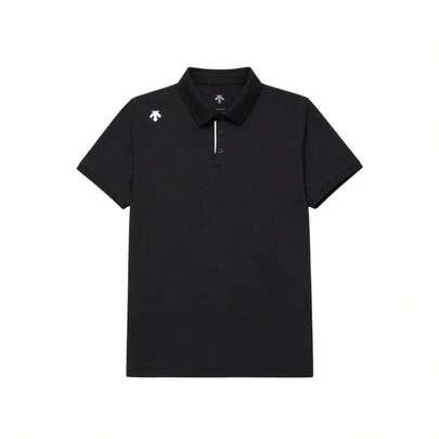  DESCENTE SS26 Lightweight Business Elastic Moisture-Wicking Quick-Drying Short-Sleeve Straight-Cut Polo Shirt, Unisex