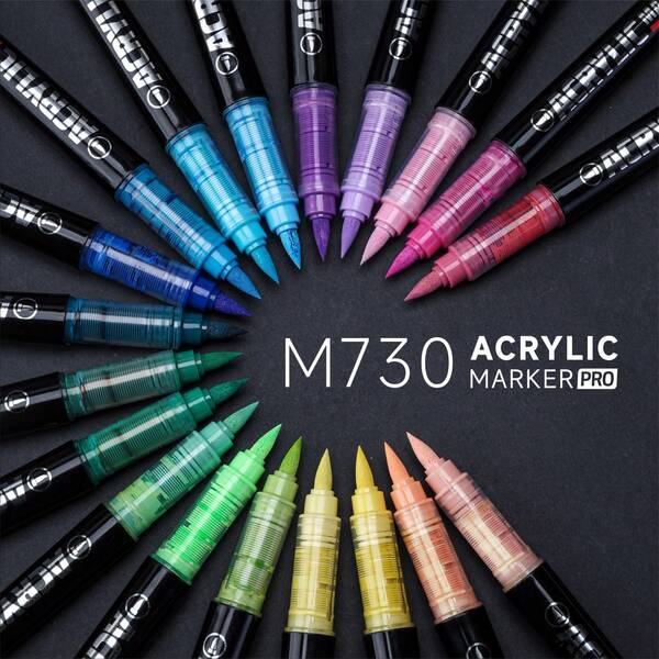 288 Colors Languo Pro Acrylic Marker Pens, Large Capacity Ink, Acrylic Felt Tip Markers, Soft Nibs 1-5mm, For Painting, Writing, Marking, DIY, Fabric, Includes Carrying Case For Easy Storage And Portability