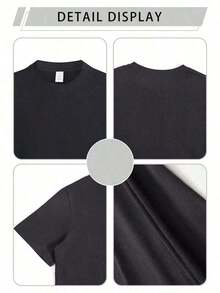 Camiseta de manga corta con cuello redondo de algodón suave para mujer Vian Lanman, diseño gráfico de lazo de encaje azul. Camisa rosa suave para mujer, casual, 100% algodón. - Negro - Ver 4