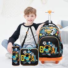 Ba lô kéo cho bé trai 8-12 tuổi, túi hành lý du lịch có bánh xe cho trẻ em, túi đựng đồ ăn trưa, đồ dùng học tập. - Túi kéo cho bé trai - Xem 4