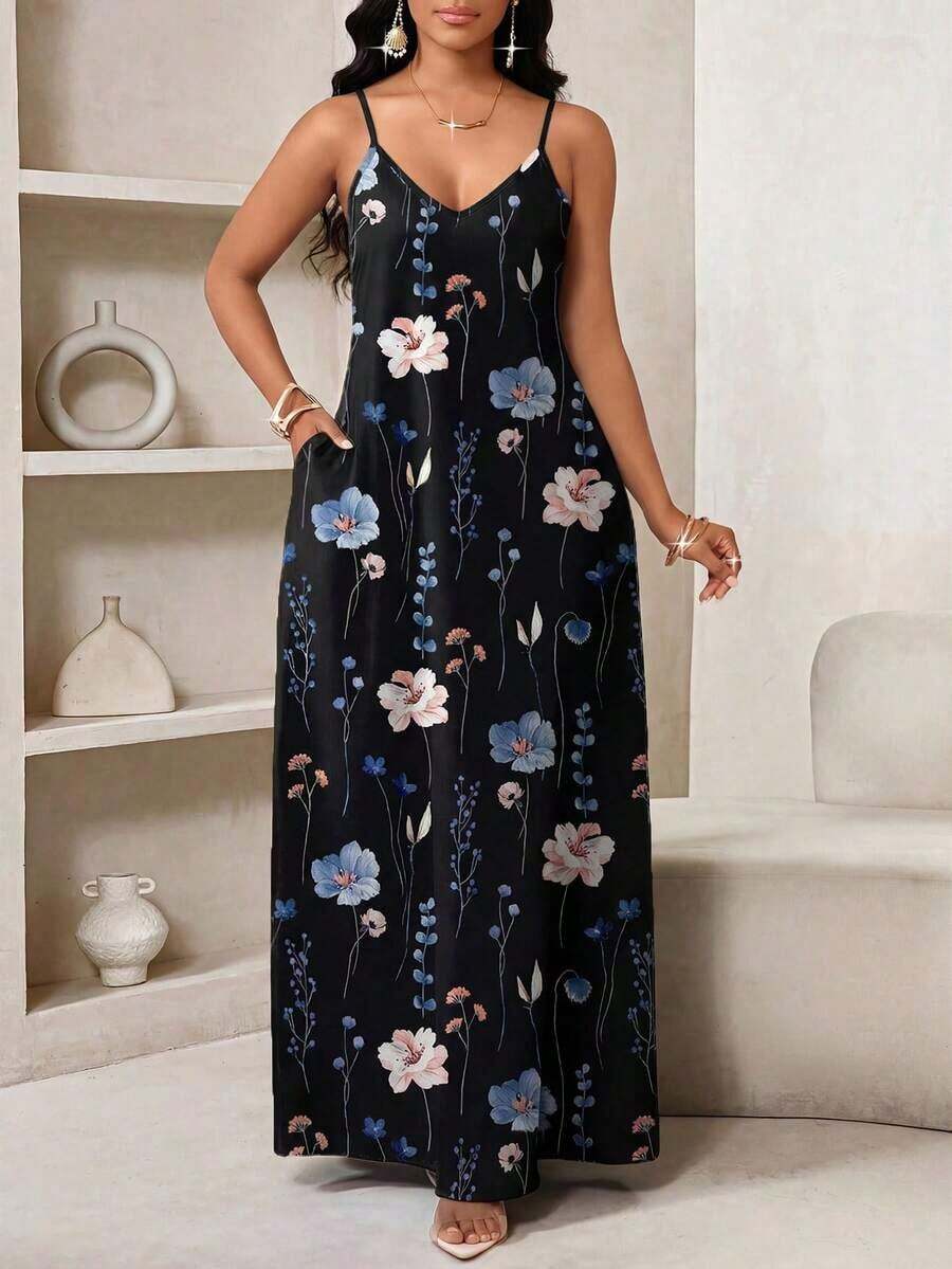 Lady Vestido largo con estampado de leopardo para mujer, estilo bohemio, sin espalda, holgado, vestido maxi suelto sin tirantes para cumpleaños, eventos, vacaciones, vestidos casuales, vestidos boho/bohemia/boho, top halter, ropa africana para mujer - Negro - Ver 1