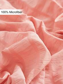 1pc Soft Pink Bubble Gauze Pillowcase, White Ruffle Edge Cute Romantic Pleated Texture Decorative Throw Pillow Cover, Breathable & Machine Washable, No Filling Included - Pink - View 5