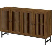 Buffet Storage Cabinet With 4 Doors,Kitchen Sideboard With Storage,Coffee Bar Cabinet For Kitchen,Living Room,Natural - 預設 - 查看 7