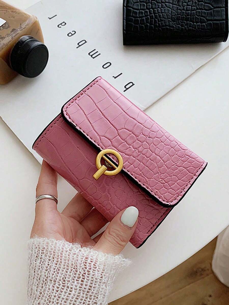 Ví nữ, kiểu dáng dài, thời trang, cổ điển, ví đựng nhiều thẻ, đa chức năng, túi xách dung tích lớn, có ngăn đựng điện thoại. - Hồng - Xem 1
