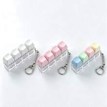 1 pieza Tapa de teclado de novedad Llavero - Juguete táctil de escritorio colorido, alivio del estrés y la ansiedad, decoración de oficina divertida, opción de regalo única - multicolor - Ver 12