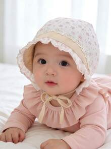 1 pieza Gorro para bebé niña, para primavera/verano/otoño, sombrero de cúpula suave tipo princesa para protección solar para bebés, uso versátil diario - 1PC - Ver 11