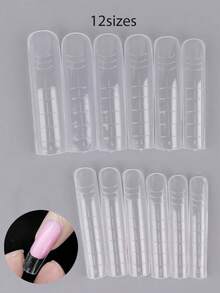 1 Hộp 120 khuôn nối móng gel dùng cho nghệ thuật làm móng - Trong sáng - Xem 6