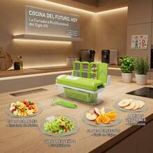 12 Pieces Multifunctional Vegetable And Fruit Cutter Grater Peeler Chopper Kitchen Tool - Green - View 12