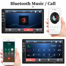 Reproductor MP5 para Coche de 7 Pulgadas Single Din con Pantalla Táctil, Radio FM, Interfaz USB, Mirror Link, Radio Universal para Coche - Con volante y cámara de visión trasera - Ver 5