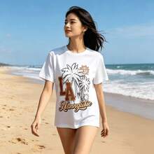 Tops para mujerEsta una Chaqueta de mujer de estilo juvenil y urbano, para vacaciones, con un diseño de LA+Tree. La tela suave y cómoda, lo que la hace adecuada para salidas informales, excursiones escolares y para crear un estilo fresco en primavera y verano. - Blanco - Ver 9
