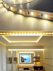 1 Gulungan 3,28 kaki, 2 Gulungan 32,8 kaki, Lampu Strip LED Putih/Putih Hangat 5V dengan Tombol Saklar, Lampu Strip LED USB 2835 LED, Lampu Strip Fleksibel USB Cocok untuk Dekorasi Rumah, Dapat Digunakan untuk Lampu Latar TV, Kamar Tidur, Lemari Pakaian, Dapur, Kabinet, Pencahayaan DIY, Lampu Latar TV, Pencahayaan Dekorasi Kamar Tidur dan Dapur, Lampu Dekorasi Cermin - Putih - View 7