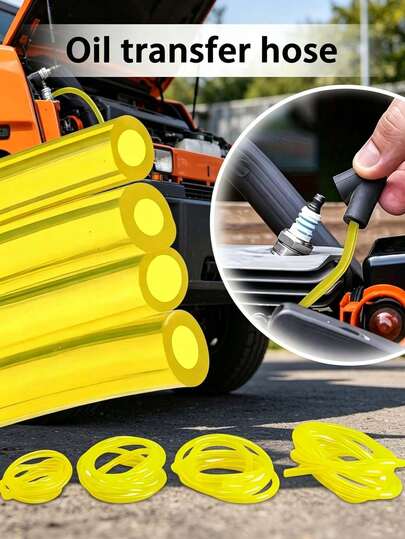 Bộ 4 ống dẫn nhiên liệu màu vàng cho động cơ 2 thì, bộ ống dẫn nhiên liệu thay thế đa năng cho cưa máy, máy cắt cỏ, máy thổi lá và máy xén cỏ, tương thích với Poulan, Craftsman.
