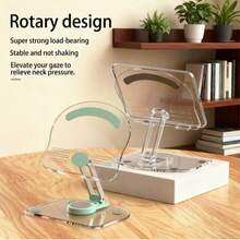 1pc 360° Rotating Metal Phone Stand, Multi-Angle Adjustable Desktop Slouchy Holder, Luxury Metal Texture Non-Slip Stable, Dual-Tone Minimalist High-End Design, Compatible With Smartphones & Tablets, Suitable For Office, Home, Bedside, Portable & Practical Digital Accessory, Essential For Streaming, Online Classes, Office Work - Multicolor - View 6