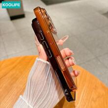 Koolife 1件裝銀色電鍍亮片透明PC手機殼，透明亮面防震保護殼附鏡頭保護蓋，適用於 18 Pro/18 Pro Max/17/17 Pro/17 Pro Max - 銀色 - 查看 4