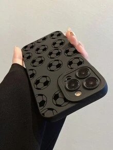 足球 1件 穿孔邊緣足球印花厚款防震塗漆手機殼，附可拆卸矽膠腕帶，適用於 iPhone 17pro/17Air/17/17promax16/11/16pro/16plus/16promax/16e/15Promax/13/14/12/XS/XR/7G/8P, Galaxy 11/12Pro/12/12X/13Pro/14Pro/15Pro/, 10/9/Note9/12c/Note11pro/Note8Pro - 彩色 - 查看 4
