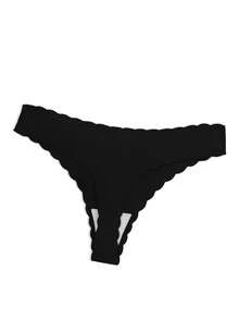 Novelty Gifts For Women 1 Pack Womens Low Rise Sexy Ice Silk Seamless Underwear Spring Summer New Arrival Letter Animal Doodle Print Breathable Comfortable Cotton Liner No Show 4 Seasons Surprise Gift For Her - 黑色 - 查看 5