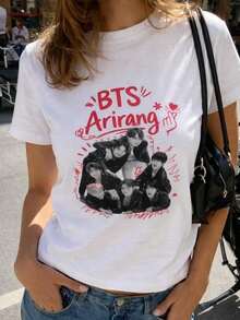 Arirang Graphic Tee,  World Tour Fan Tee 2026 - 白色 - 查看 1