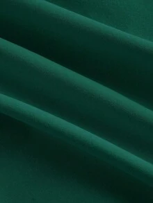 Hannahelzahed  MOD Falda de cola de pez con pliegues asimétricos y broche dorado como decoración - Verde Oscuro - Ver 4