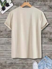 Camiseta de manga corta con estampado de ojo para mujer, blusas con gráficos para mujeresPure-Cotton - Albaricoque - Ver 3