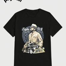 Payeah Cruising Lowrider Bike It Clown Joker Gangster David Gonzales Dga Casual Digital Print Pure Heavy Cotton T Shirt - màu đen - Xem 1