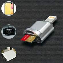 1个兼容的Micro TF卡读卡器适配器/OTG转Micro TF卡读卡器/存储卡读卡器，兼容 14 Pro Max/14 Pro/14 Plus/14/13/12/11/XS/XR/8/7/6系列 - 彩色 - 查看 1