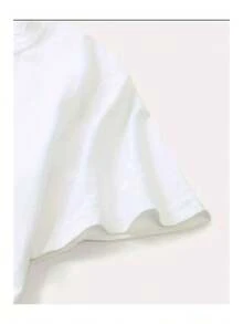 Basic T-Shirt With Retro Print, Loose And Comfortable - White - View 3