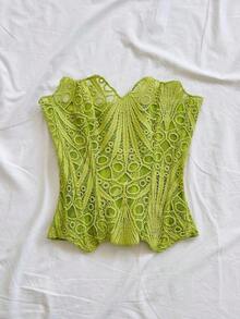 Women Tank Tops & Camis - Green 2 - View 3